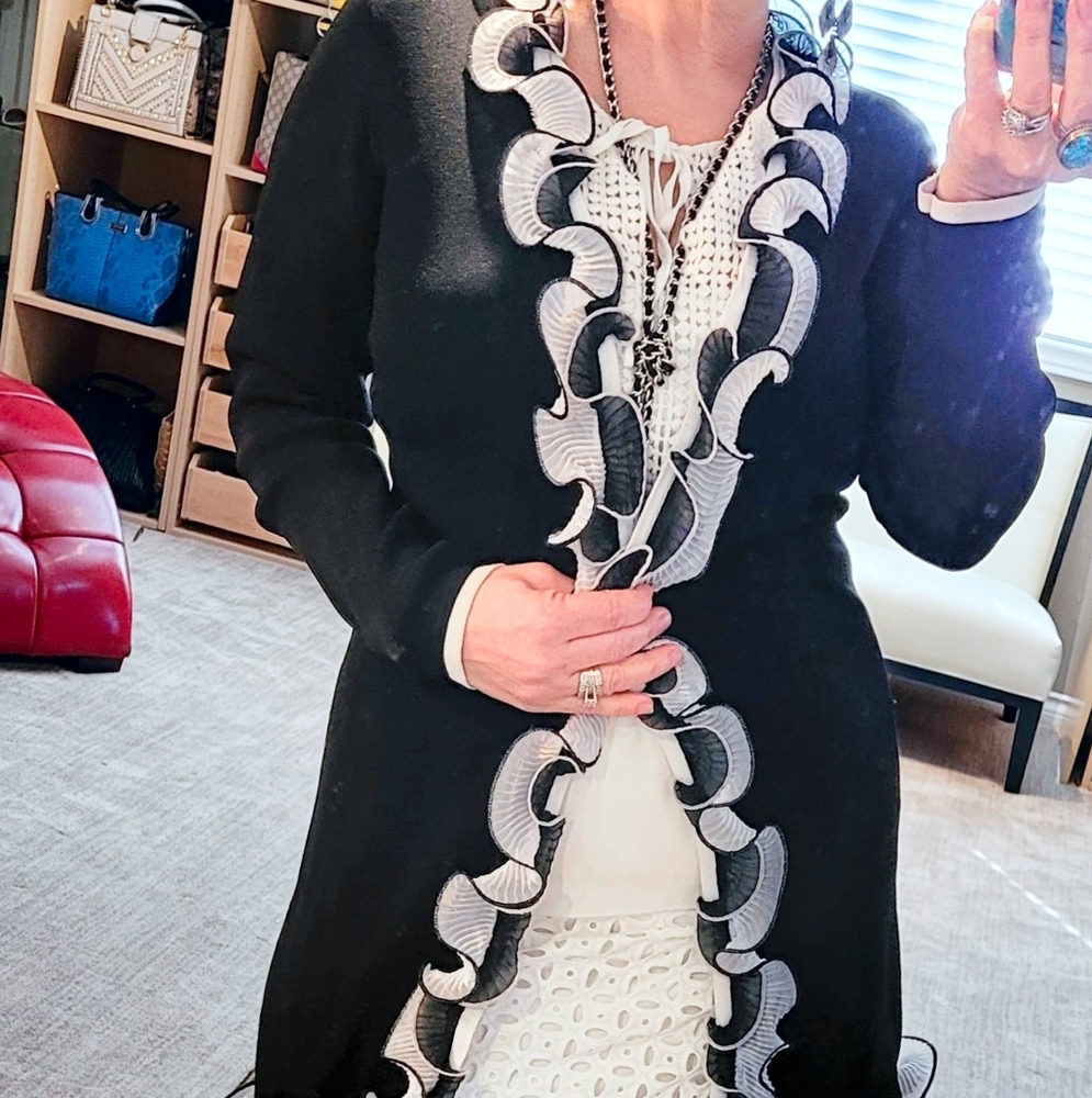 Elegant Ruffled cardigan top